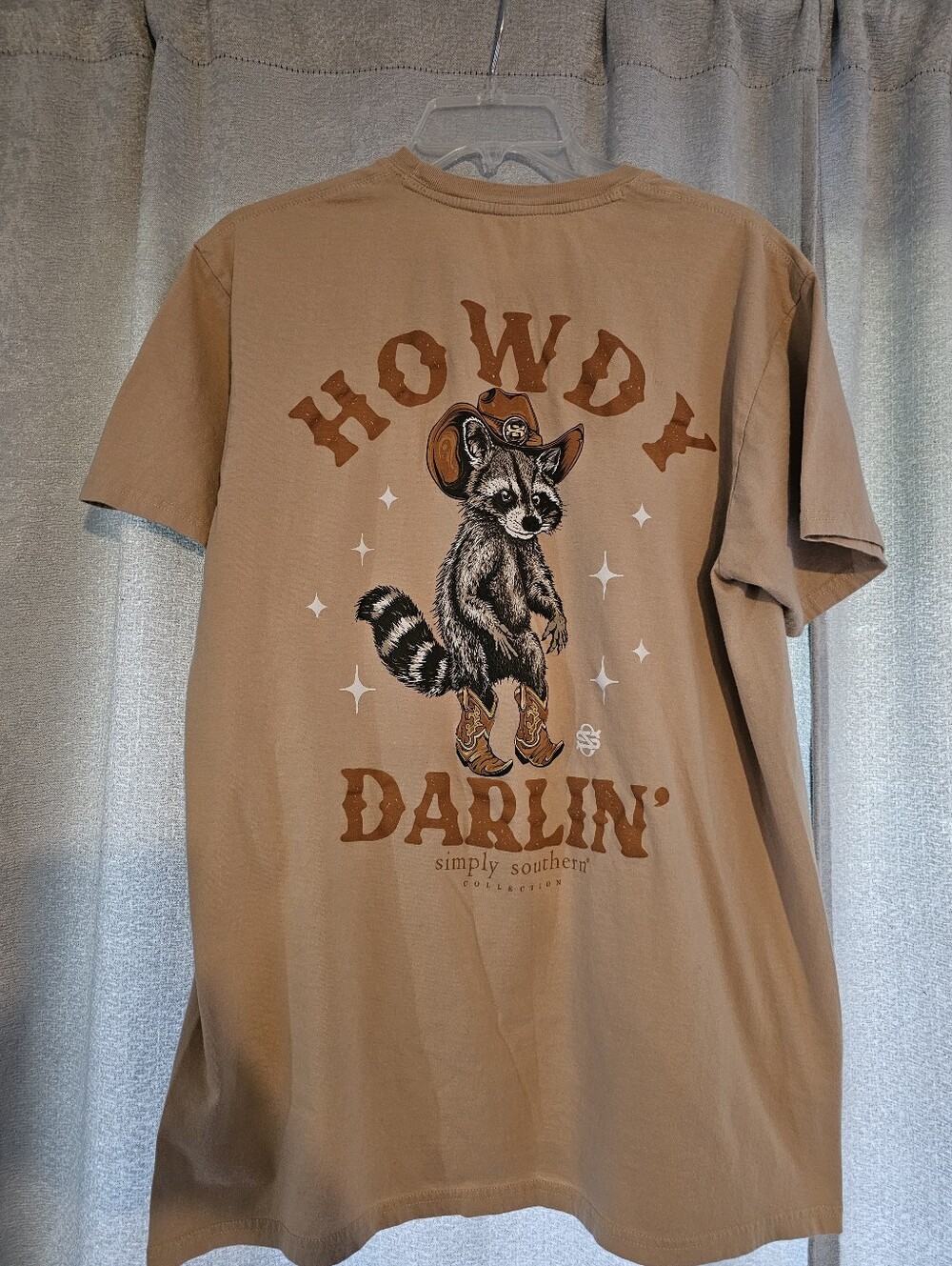 Simply Southern Brown 'Howdy Darlin'' Short-Sleeve Graphic Tee - Size XL